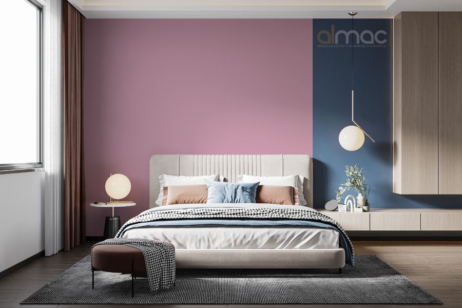 Blushing Bedrooms: Inspiring Pink Two-Tone Wall Ideas