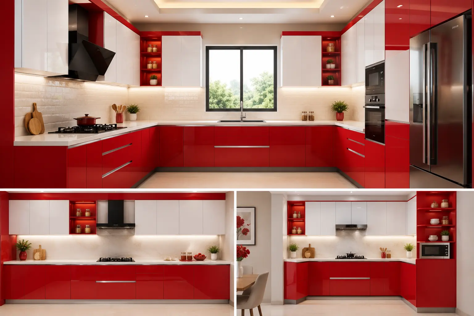 Red and White Modular Kitchen Designs: Stylish Ideas for Modern Indian Homes (2026 Guide)