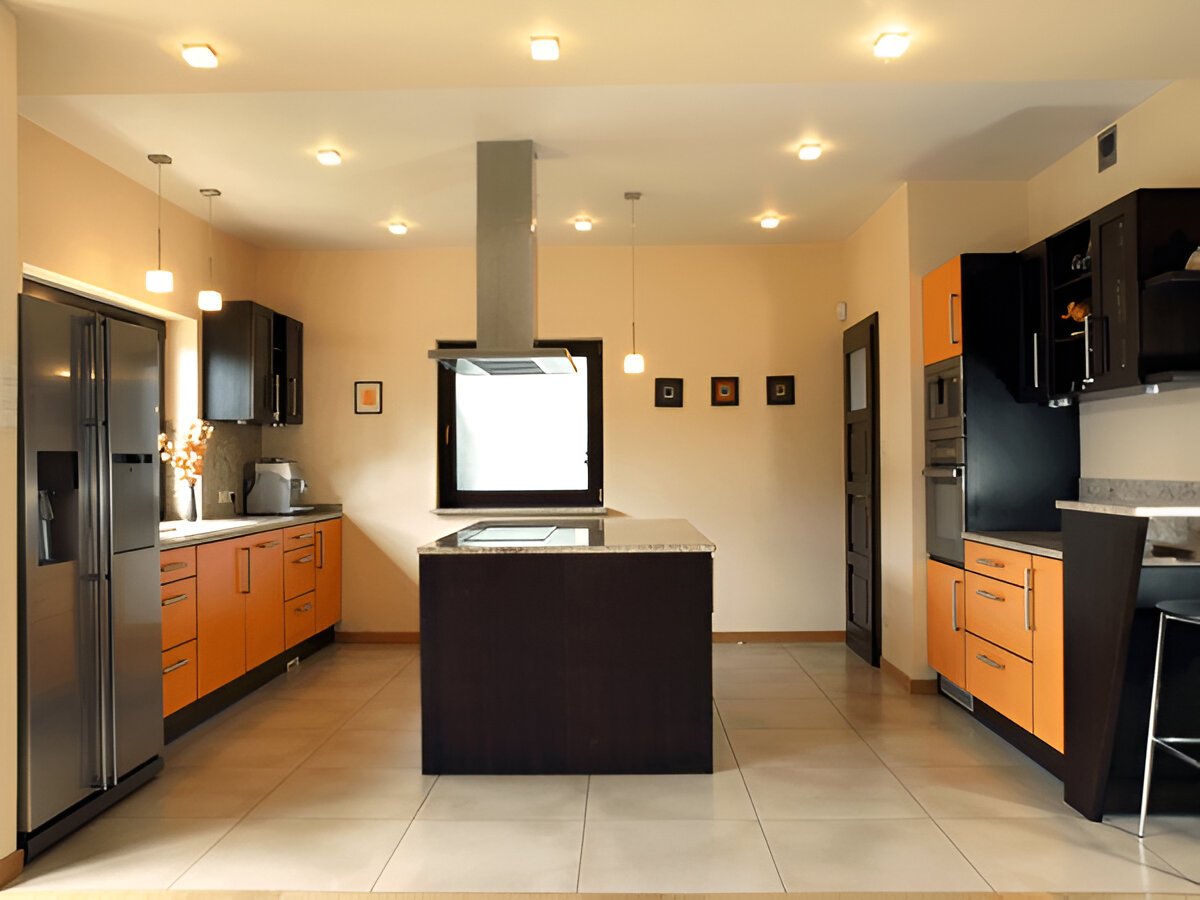 Orange and Brown Luxury Kitchen 