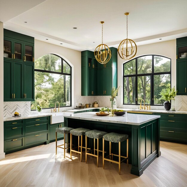 Green and Brass: Natural Elegance